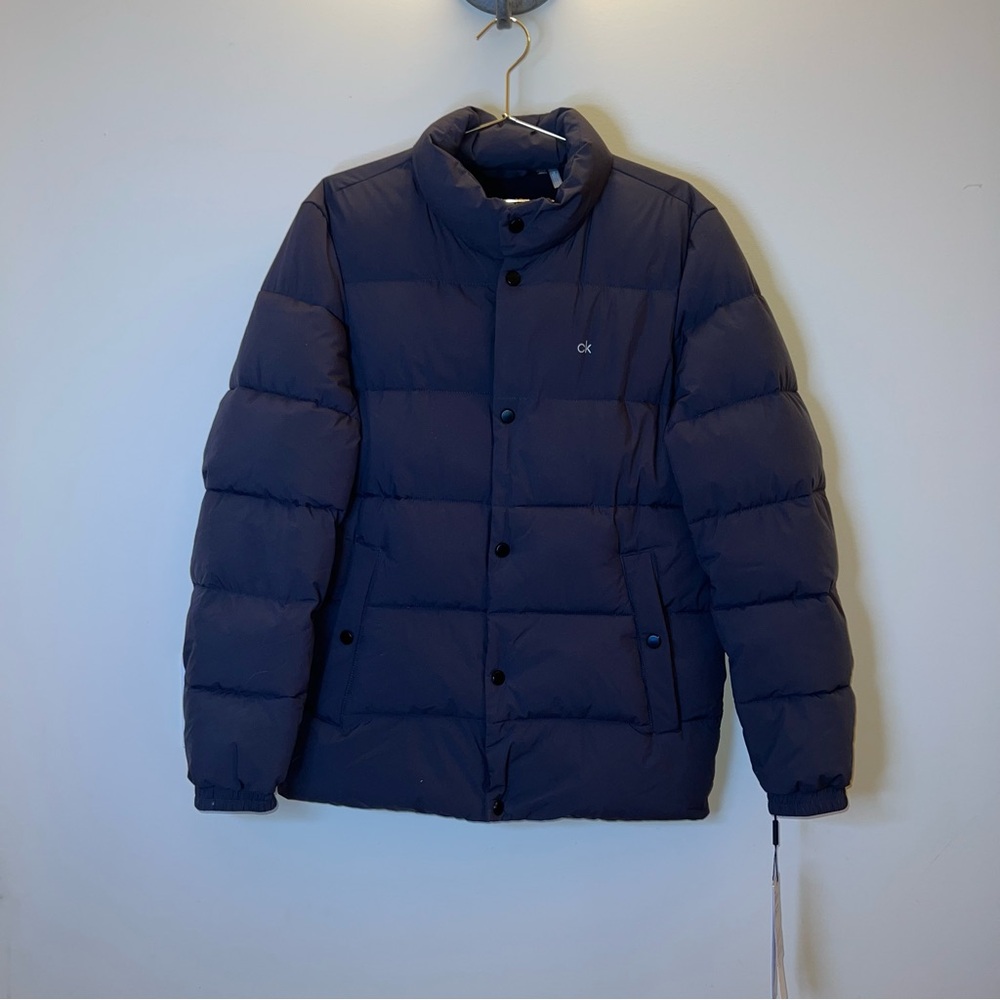 Calvin Klein Men’s Puffer Jacket Navy Small NWT Water Resistant‎